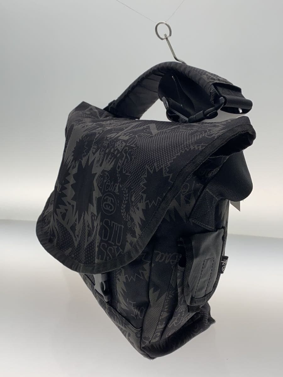 STUSSY Shoulder Bag Nylon Black All-Over Print 2