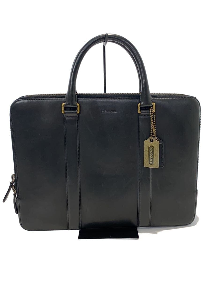 COACHBLEECKER PORTFOLIO BRIEF IN LEATHER Briefcase Leather BLK 70981