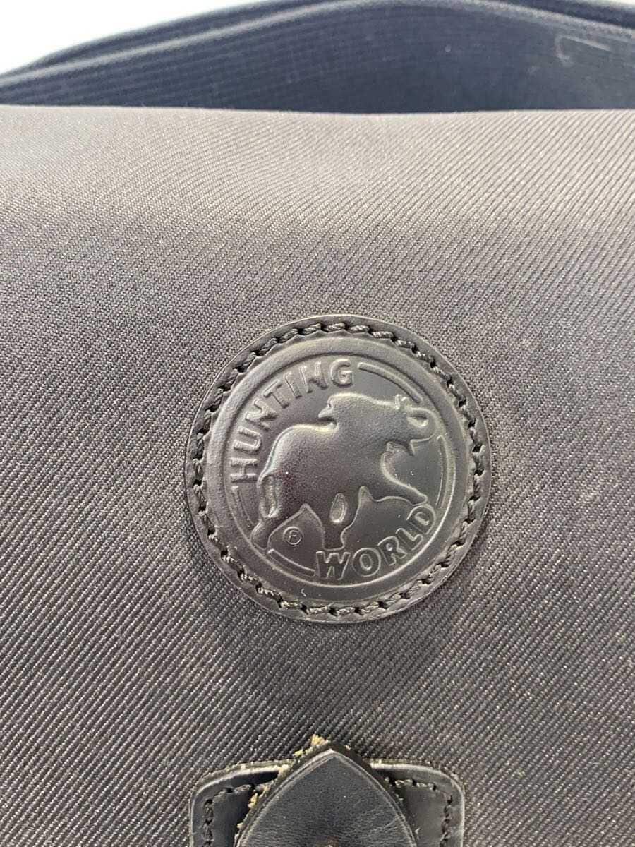 HUNTING WORLD Made in Italy Shoulder Bag Leather Black 5