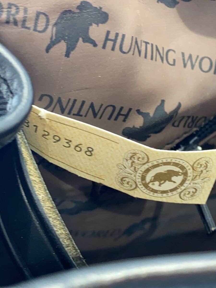HUNTING WORLD Made in Italy Shoulder Bag Leather Black 7