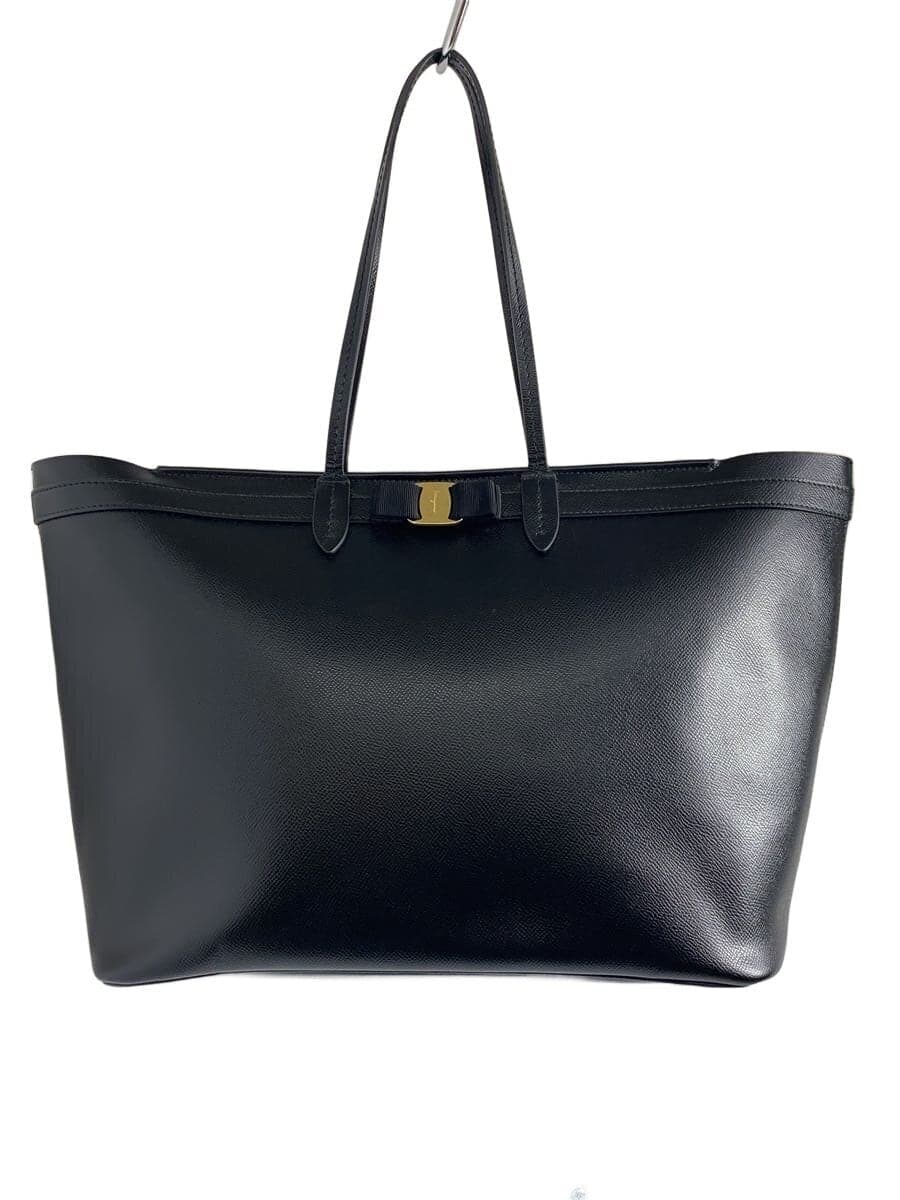 Salvatore Ferragamo tote bag leather black EE-21 H989