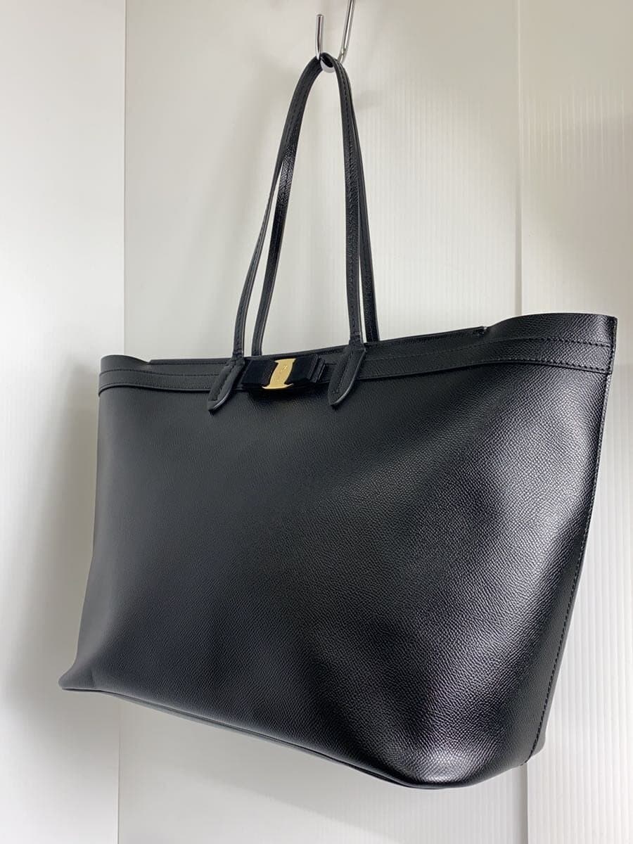Salvatore Ferragamo tote bag leather black EE-21 H989 2