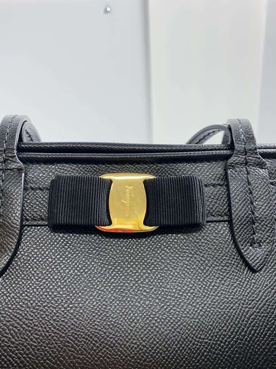 Salvatore Ferragamo tote bag leather black EE-21 H989 5