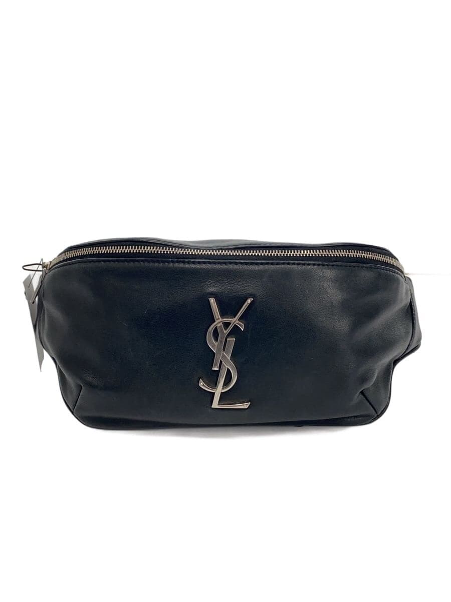SAINT LAURENTYSL Logo Waist Bag Leather BLK Solid PLB590076.0122