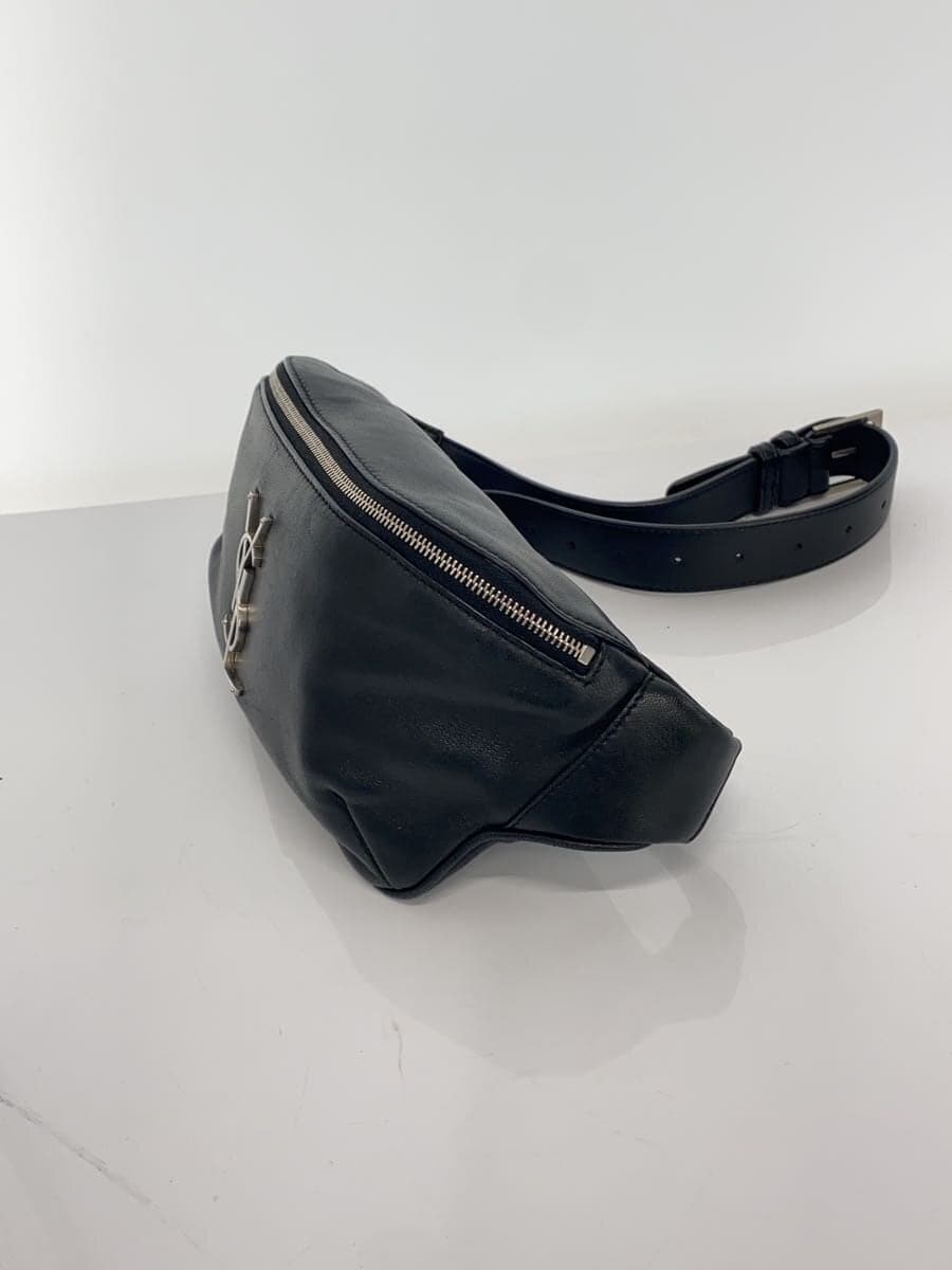 SAINT LAURENTYSL Logo Waist Bag Leather BLK Solid PLB590076.0122 2