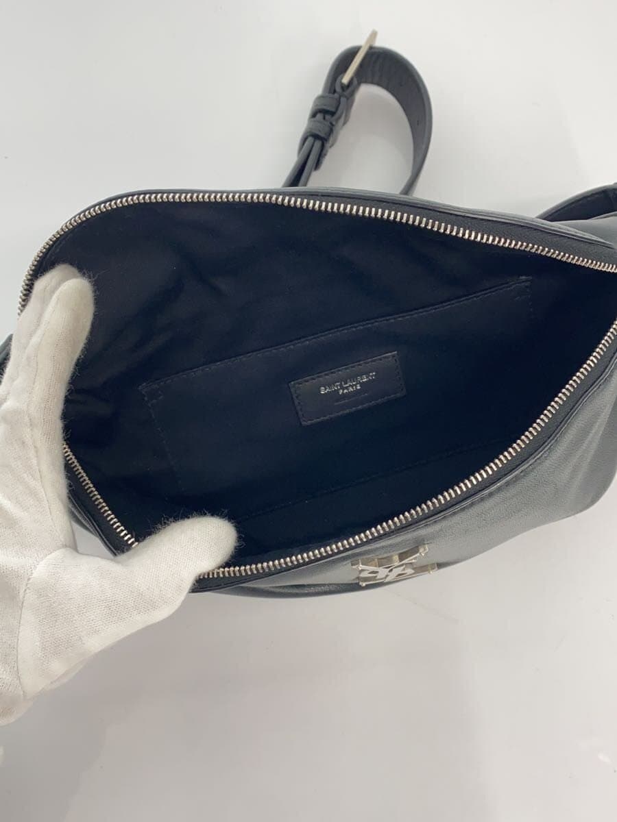 SAINT LAURENTYSL Logo Waist Bag Leather BLK Solid PLB590076.0122 6