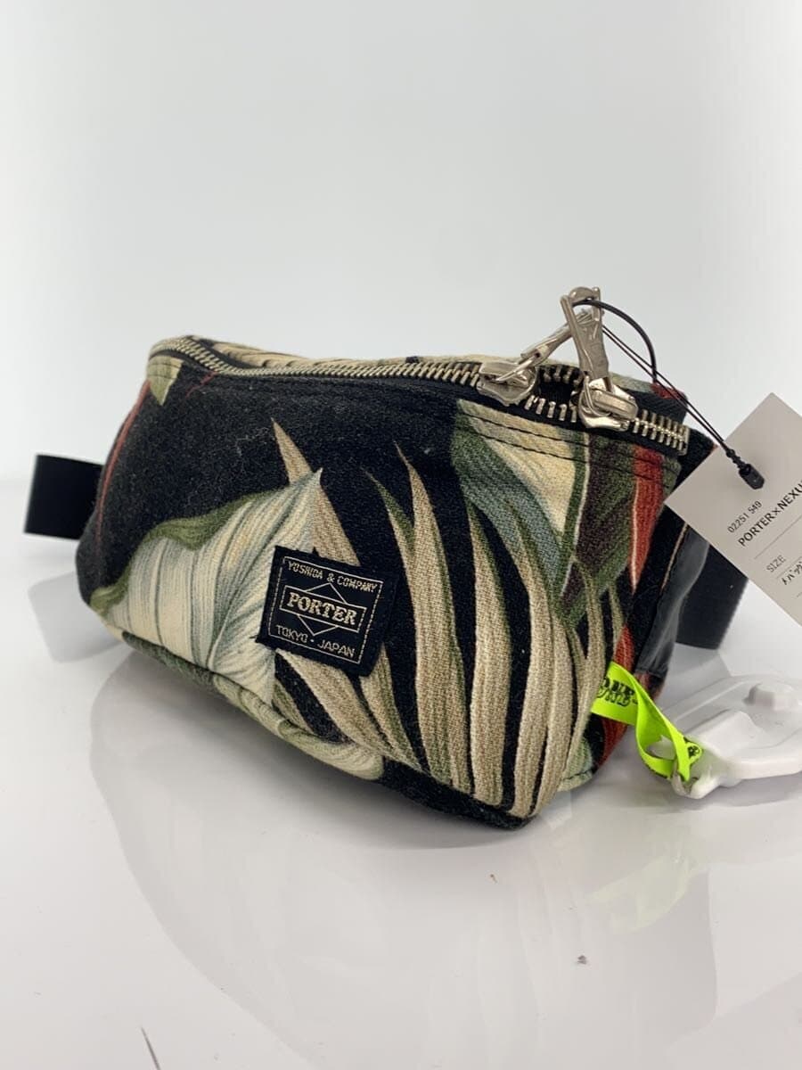 PORTER x NEXUS7 Waist Bag Cotton BLK Floral NEXUS7 2