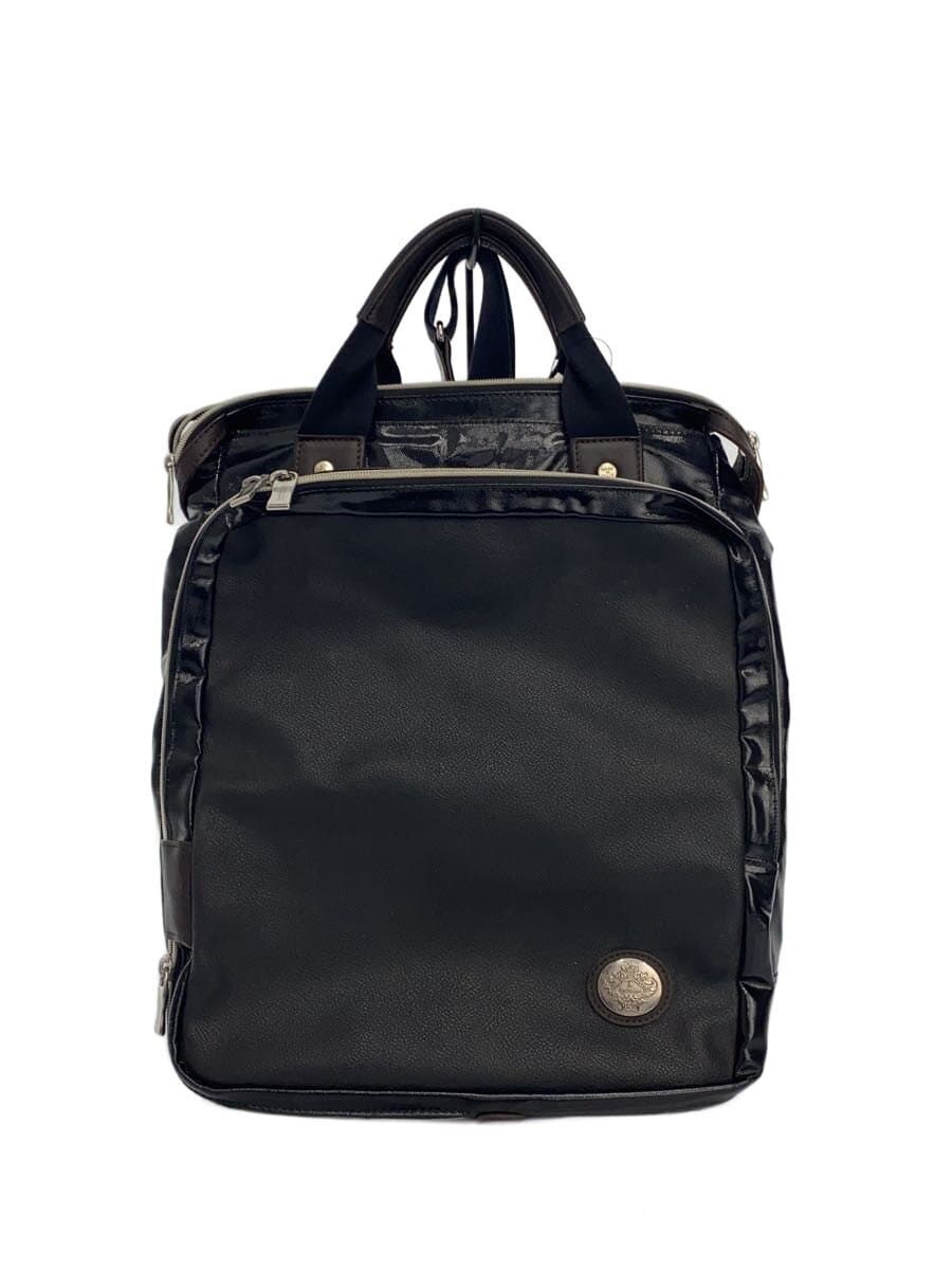 Orobianco3-Way Backpack Tote Bag Shoulder Bag Leather BLK