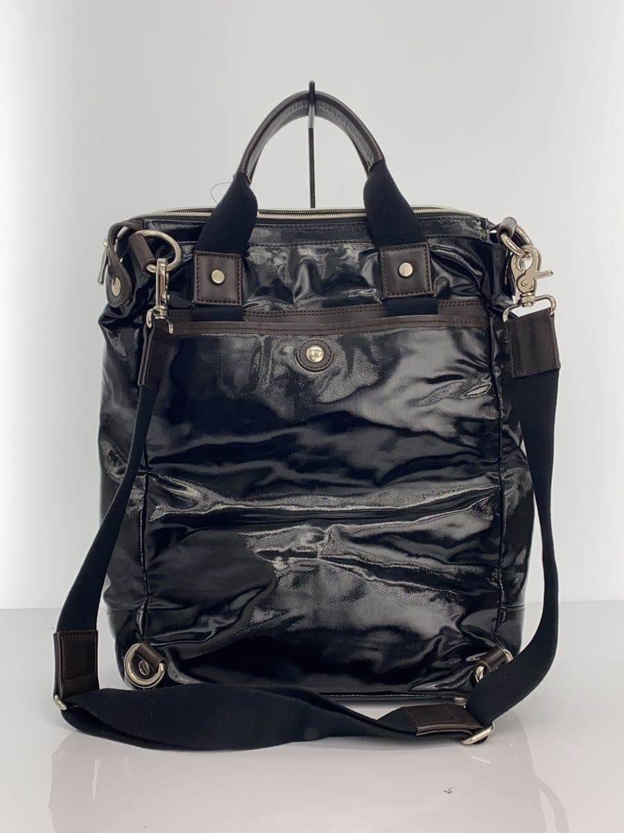 Orobianco3-Way Backpack Tote Bag Shoulder Bag Leather BLK 3