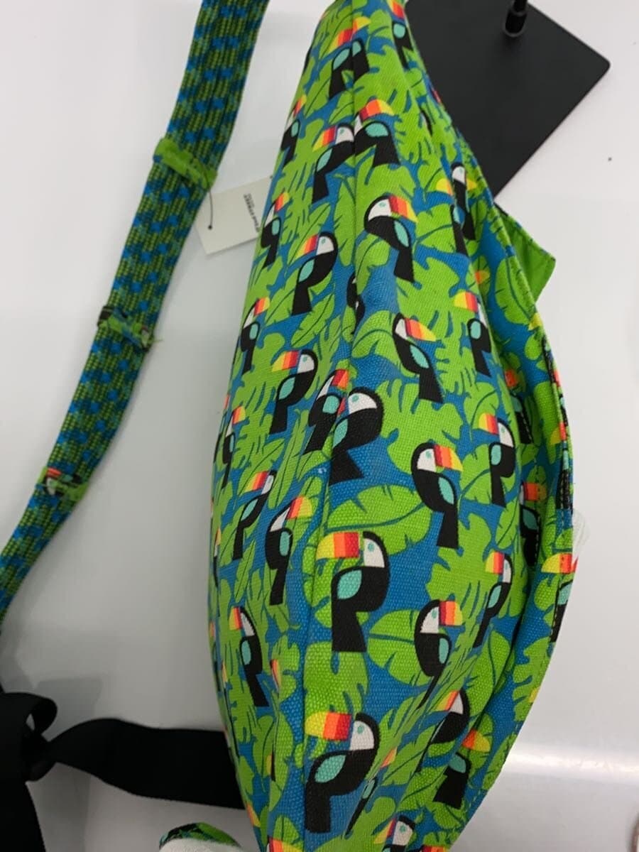 KAVU Rope Bag Blue Toucan One Shoulder Bag Nylon GRN All Over Pattern 4