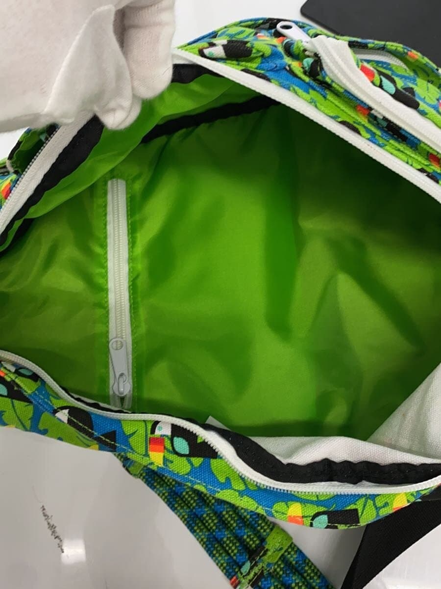 KAVU Rope Bag Blue Toucan One Shoulder Bag Nylon GRN All Over Pattern 5