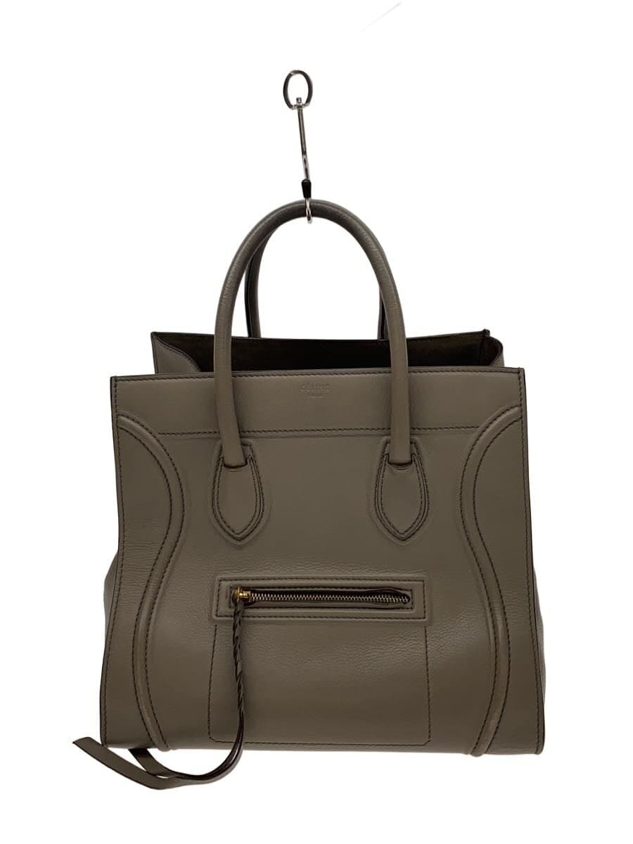CELINE handbag leather plain
