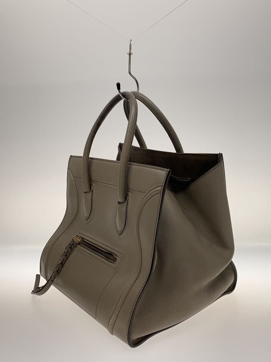 CELINE handbag leather plain 2