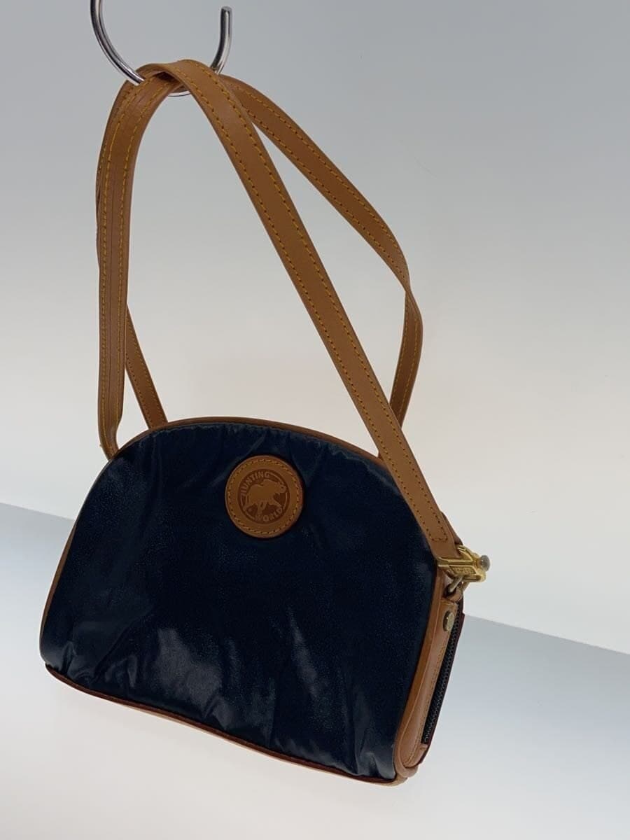 HUNTING WORLD Shoulder Bag Leather NVY 2