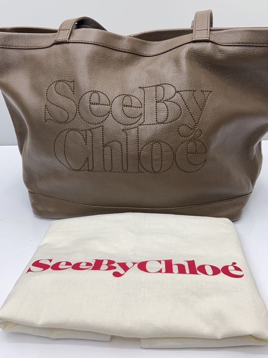 SEE BY CHLOE Tote Bag Leather BRW Solid 5