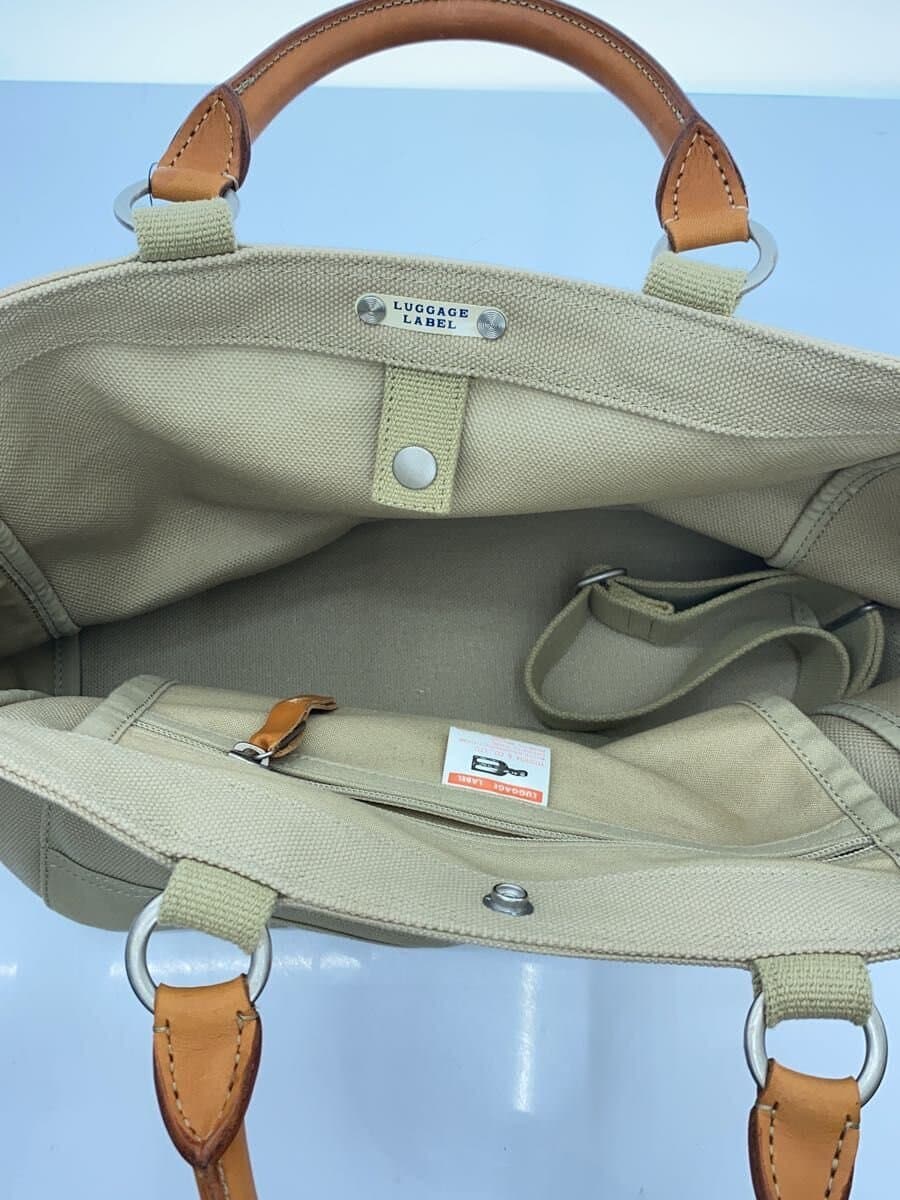 LUGGAGE LABEL Tote Bag Cotton BEG Solid 968-05703 6