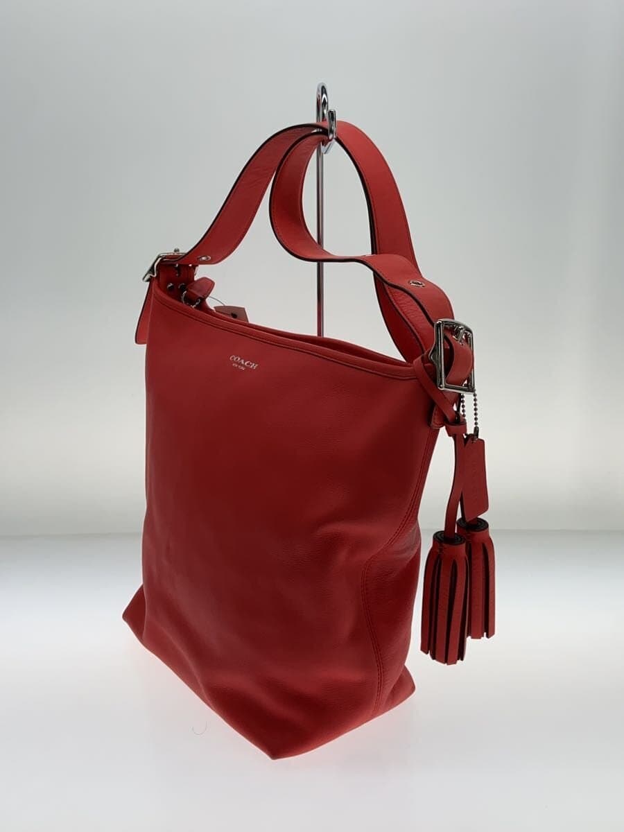COACH Legacy Duffle Shoulder Bag Leather RED Solid 19889 2