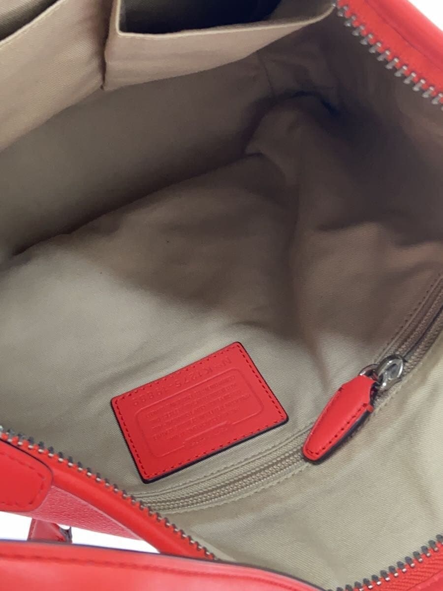 COACH Legacy Duffle Shoulder Bag Leather RED Solid 19889 6