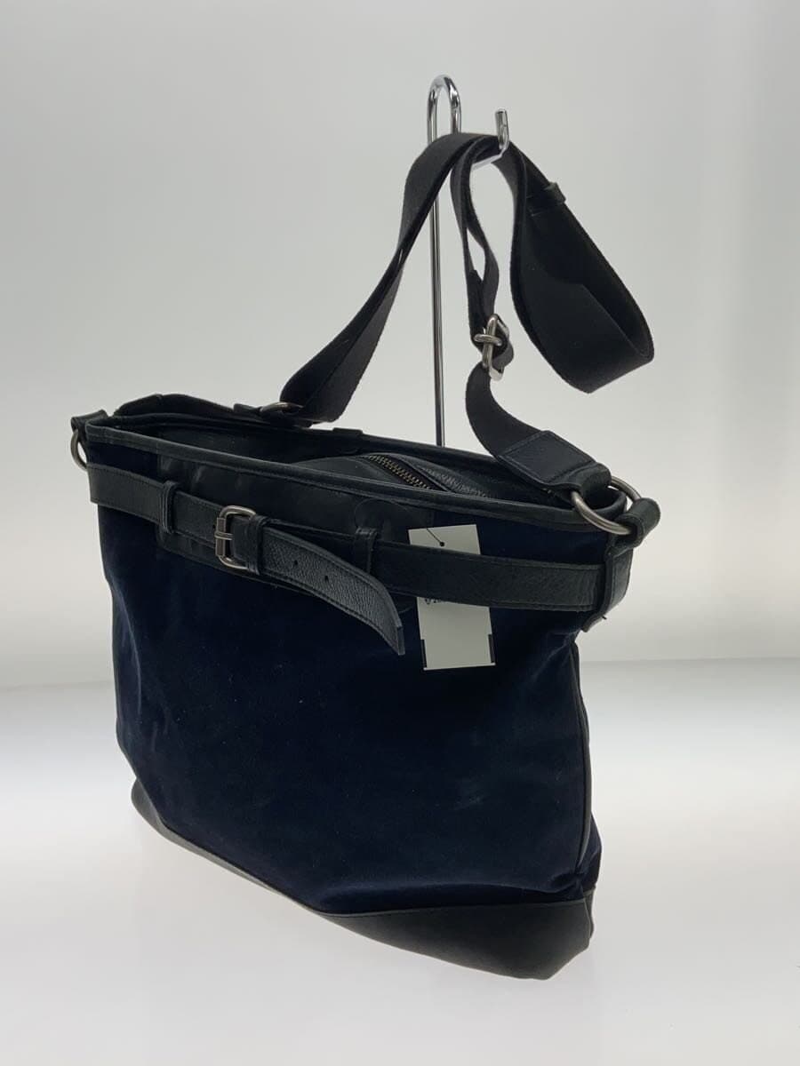 BURBERRY BLACK LABEL Shoulder Bag Corduroy NVY 2