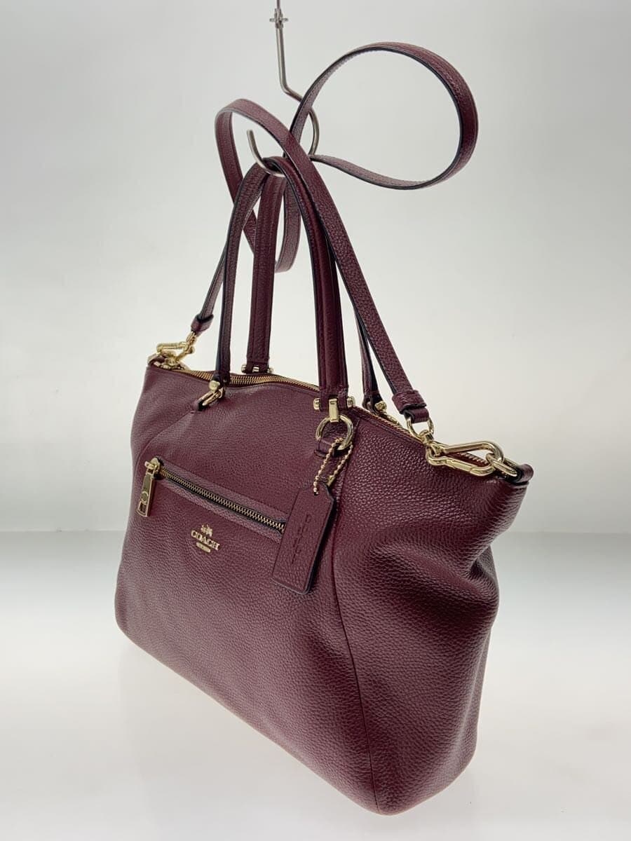 COACH Handbag_Pebbled _All Leather Leather RED 2