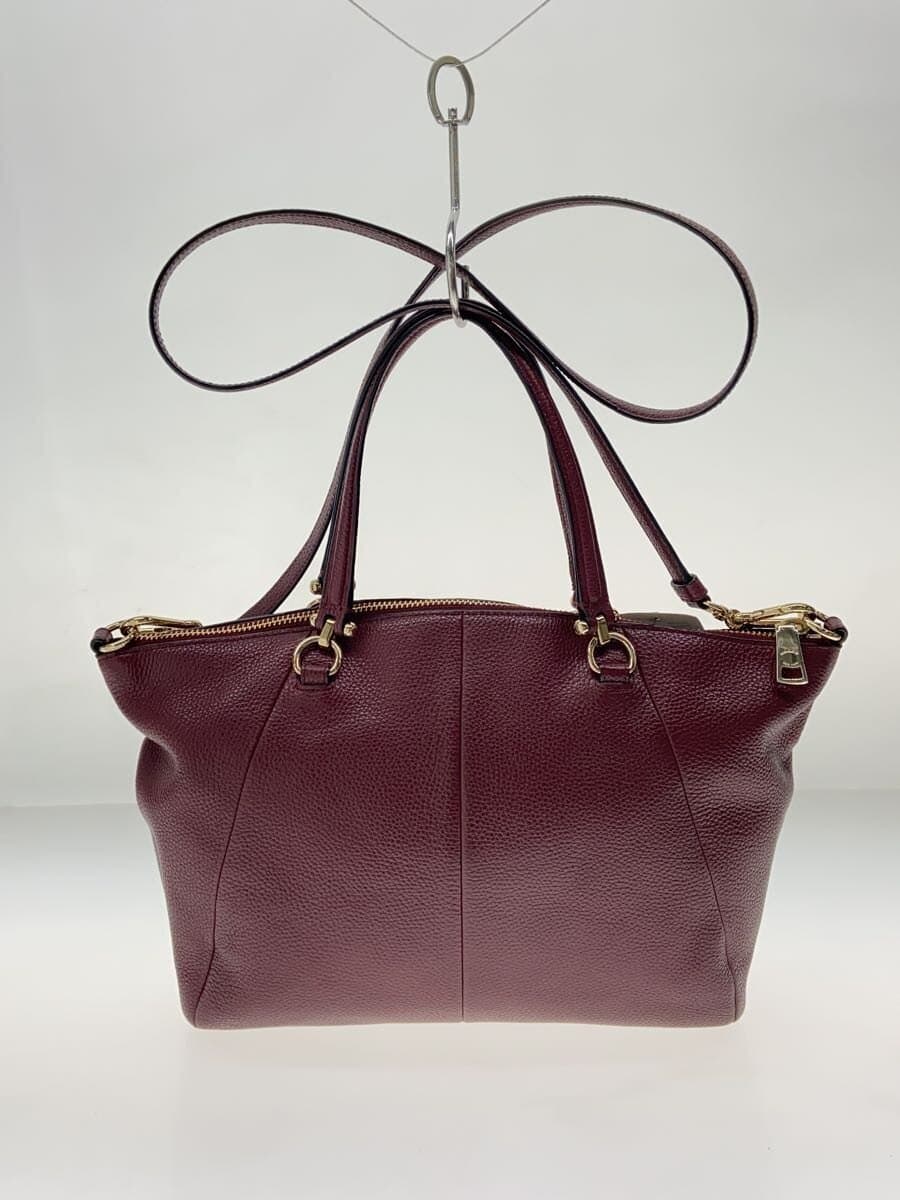 COACH Handbag_Pebbled _All Leather Leather RED 3