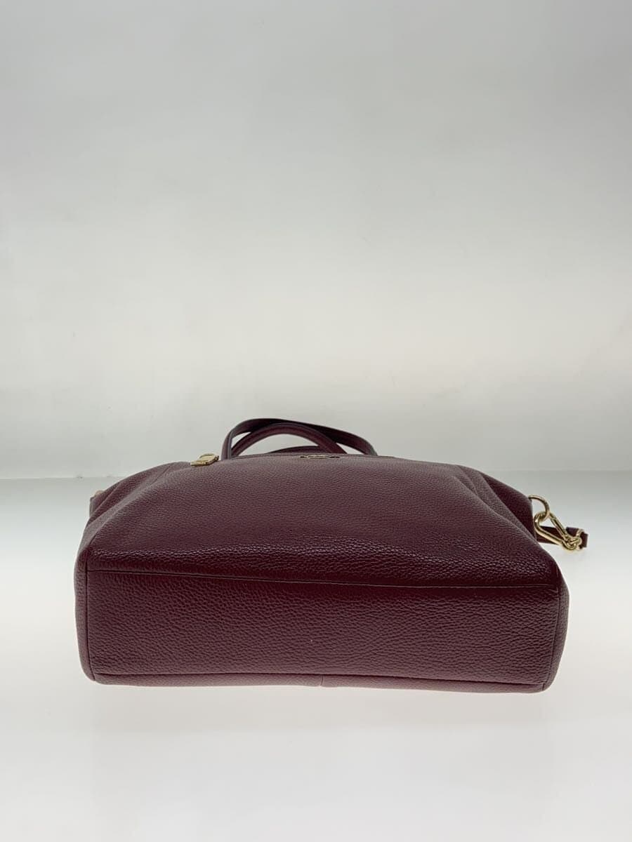 COACH Handbag_Pebbled _All Leather Leather RED 4