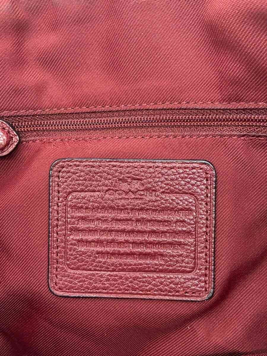 COACH Handbag_Pebbled _All Leather Leather RED 5