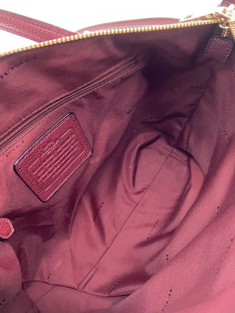 COACH Handbag_Pebbled _All Leather Leather RED 6