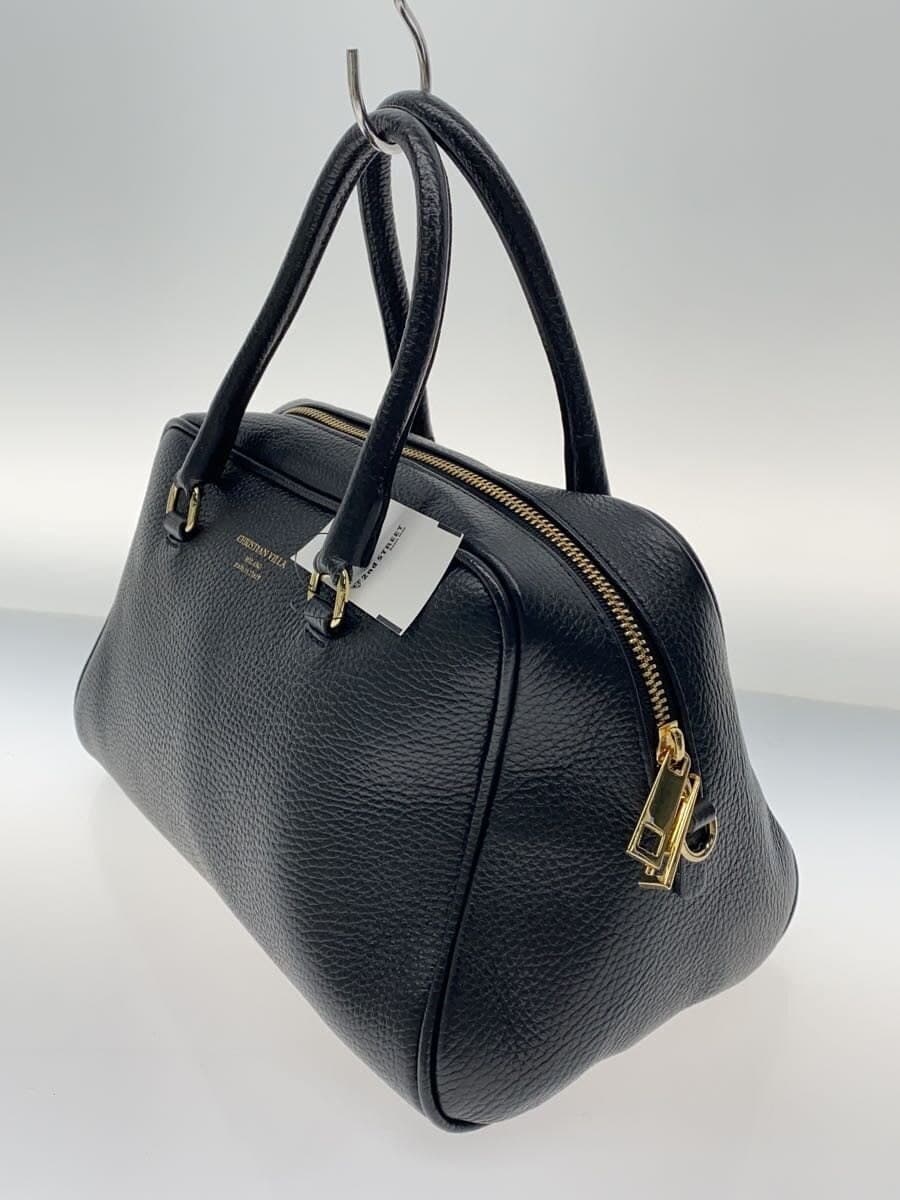 CHRISTIAN VILLA shoulder bag leather BLK plain 2