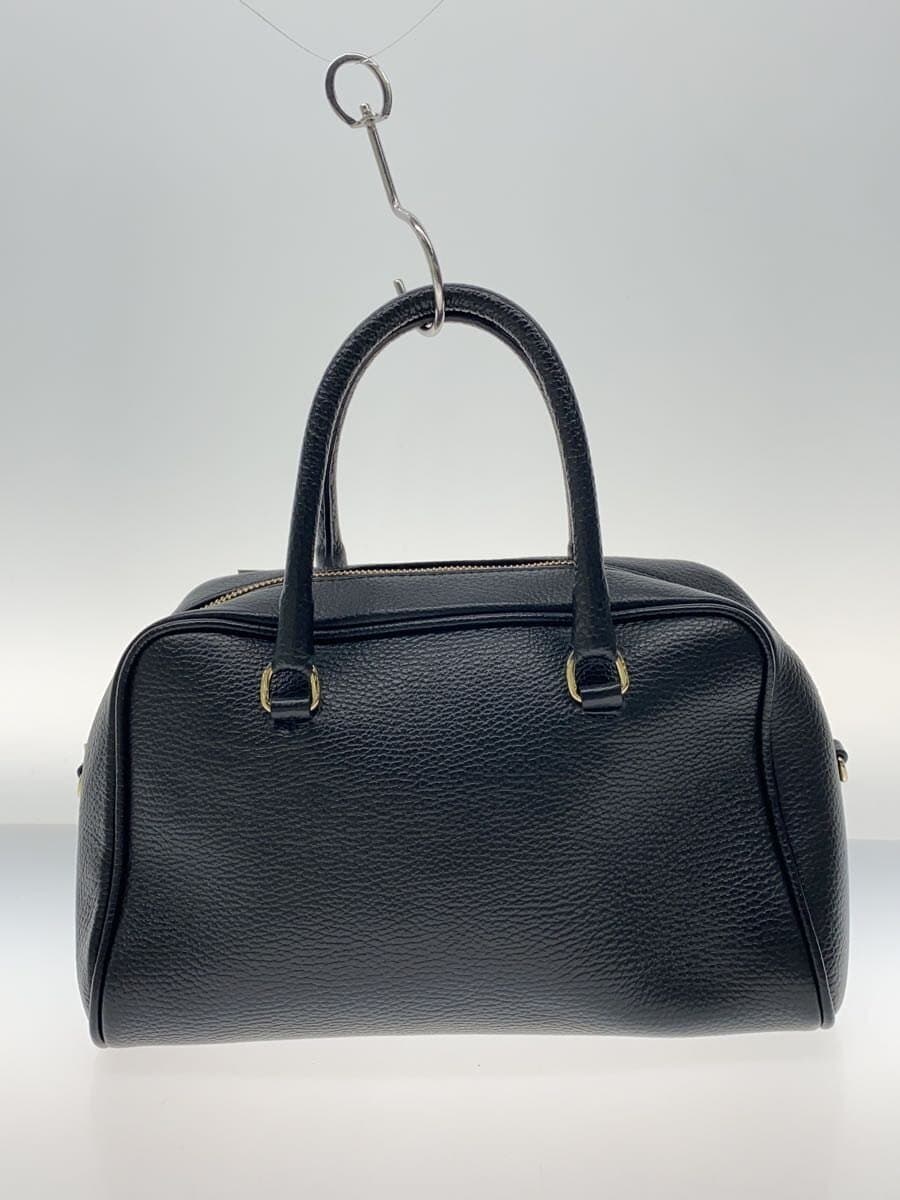 CHRISTIAN VILLA shoulder bag leather BLK plain 3