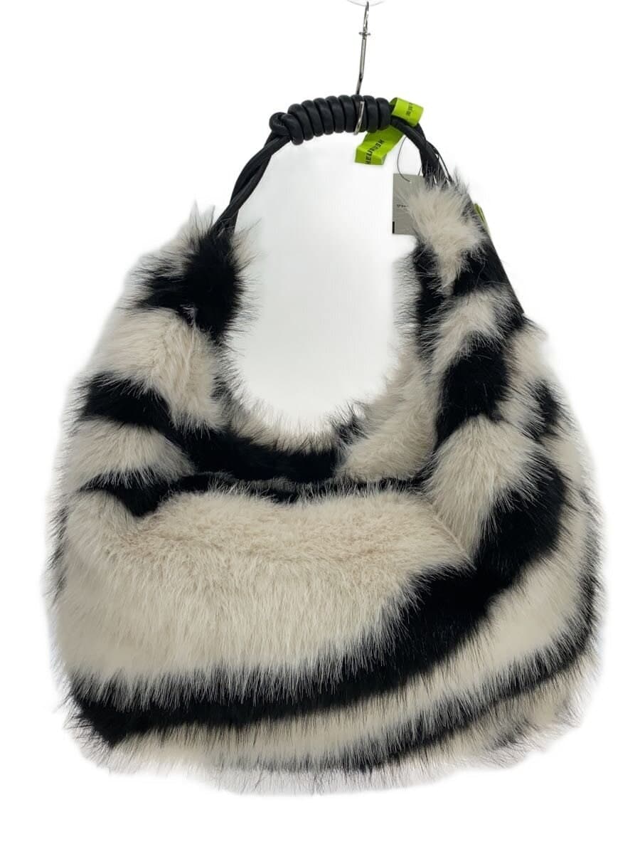 Other Brand Fur Bag heurueh Tote Bag Polyester Black Border Stripe