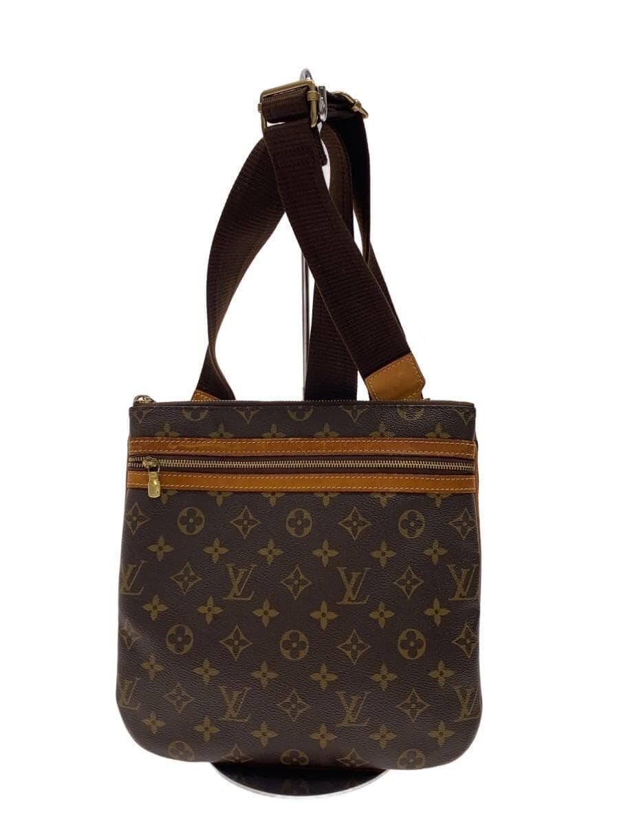 LOUIS VUITTON Pochette Bosphore_Monogram Canvas Vinyl Brown