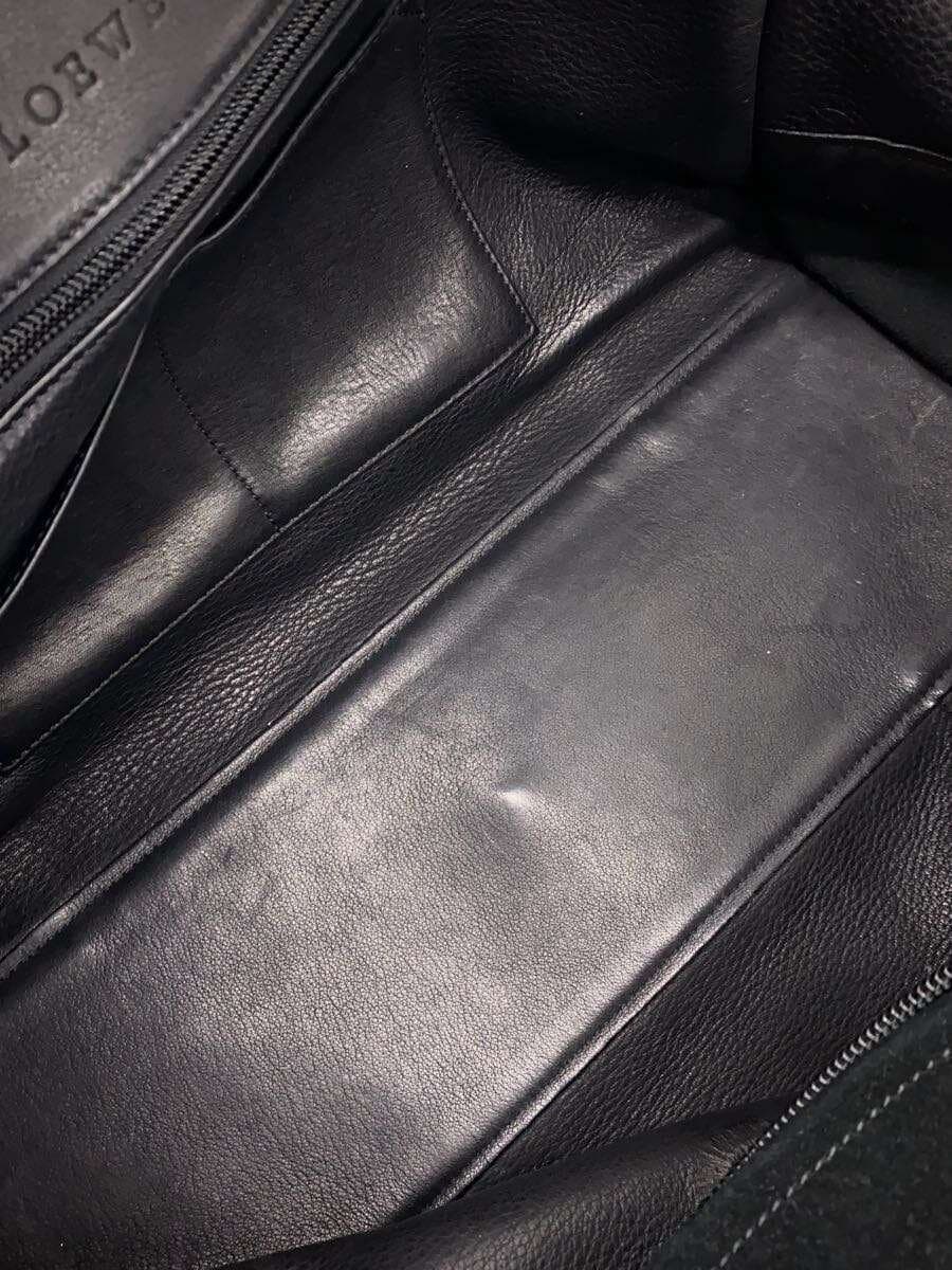 LOEWE Amazona 44 Anagram Handbag Suede Black 6