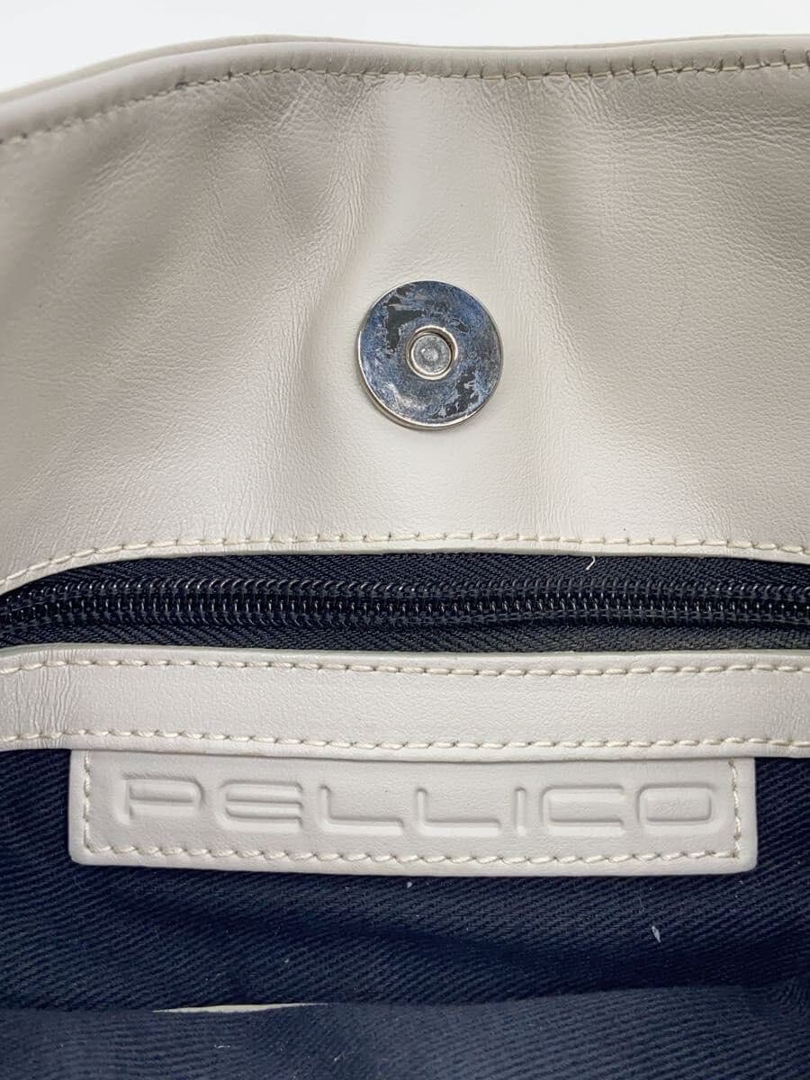 PELLICO shoulder bag leather white plain 5