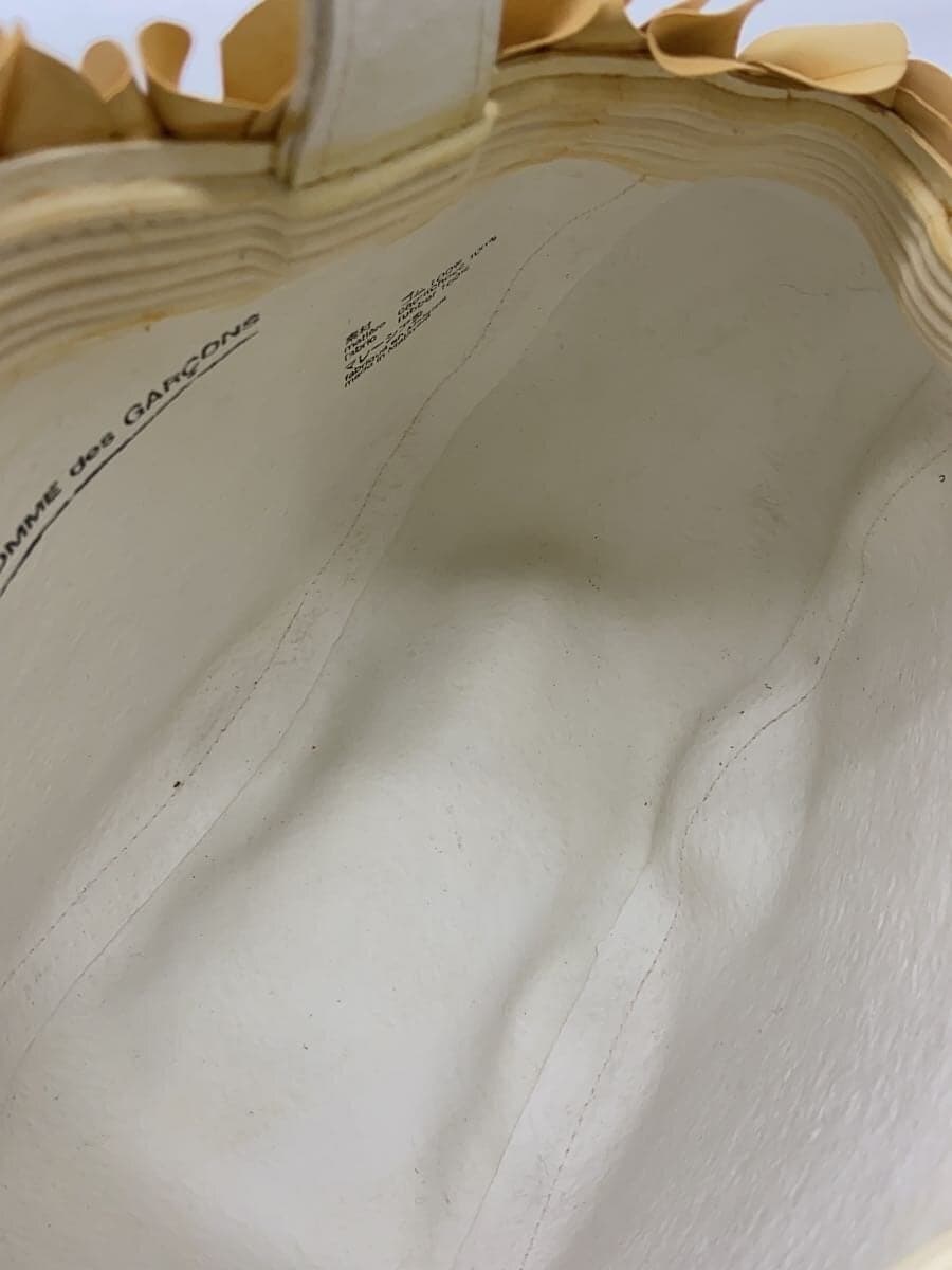 COMME des GARCONS RUBBER FLOWER HAND frill BAG Handbag -- Beige 6