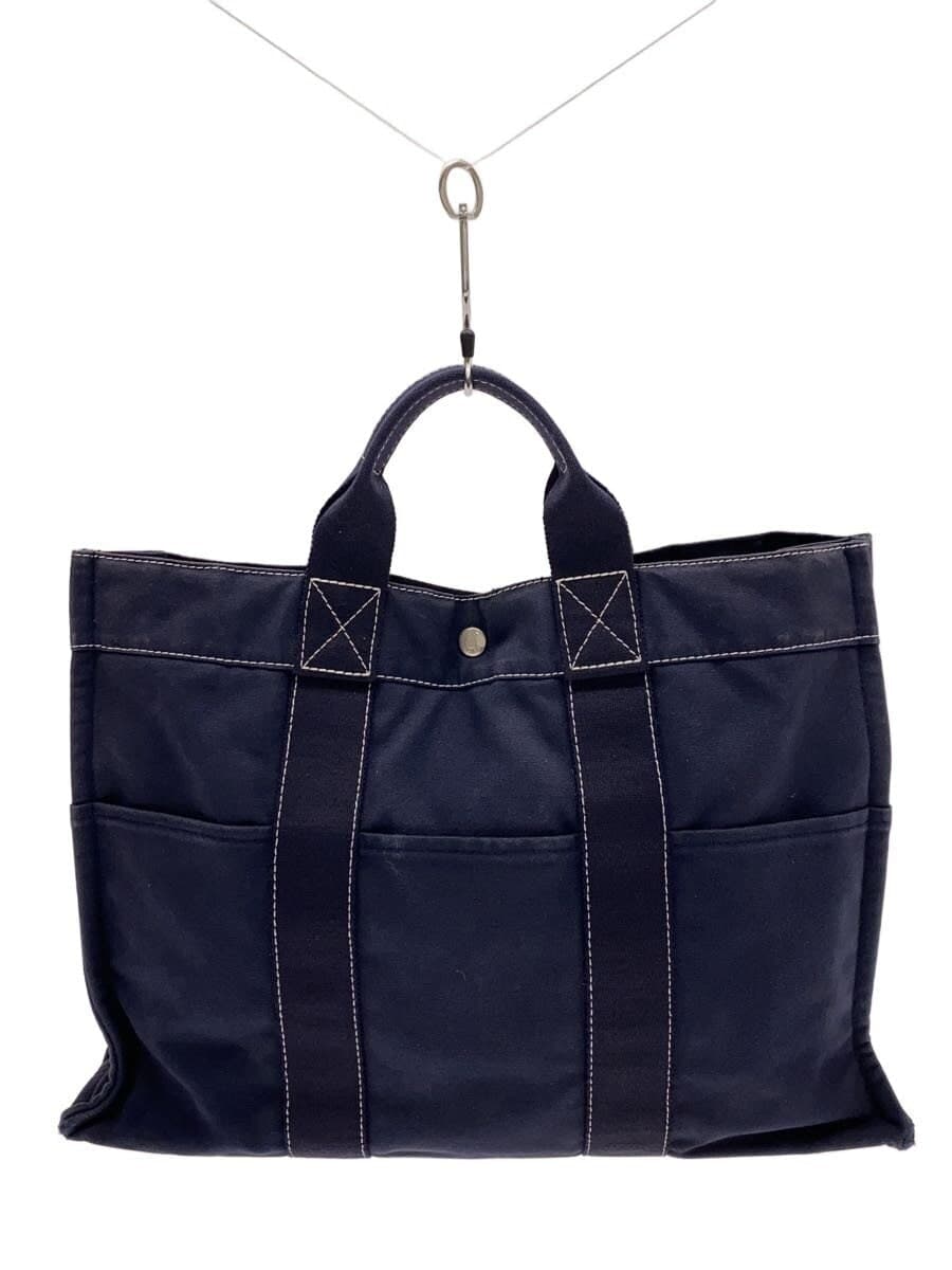 HERMES Tote Bag Cotton NVY