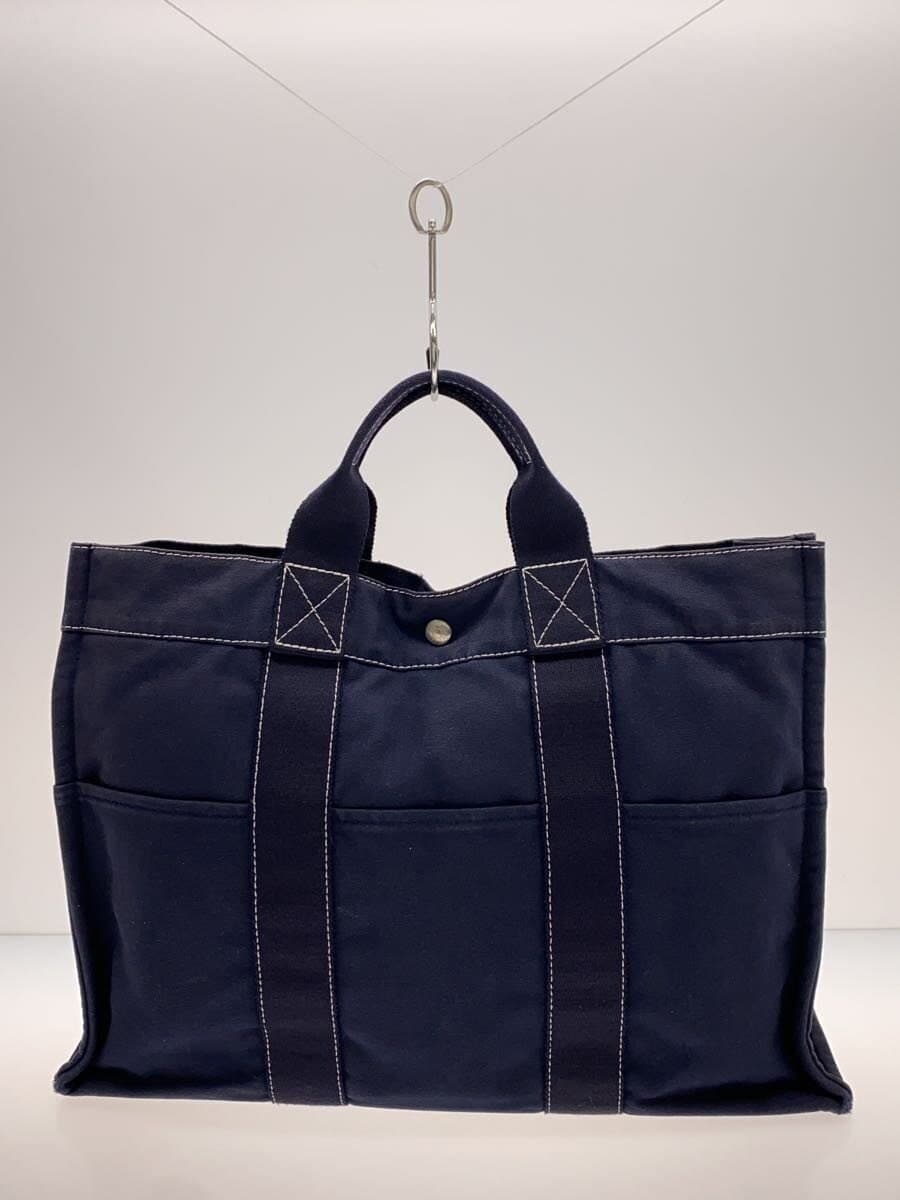 HERMES Tote Bag Cotton NVY 3