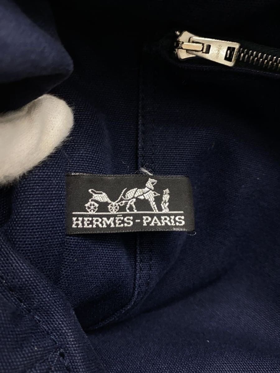 HERMES Tote Bag Cotton NVY 5