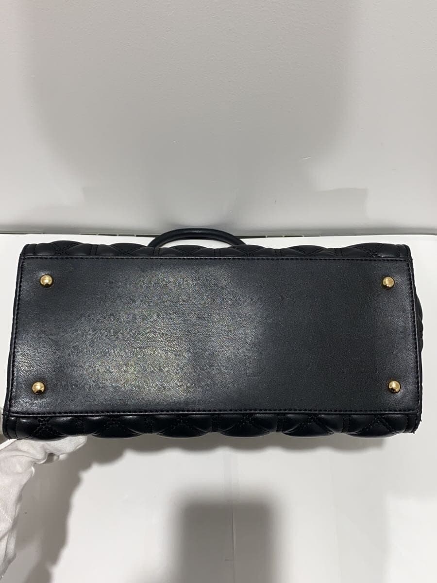 RANDA2-Way Chain Design Quilted Tote Bag Tote Bag BLK 4