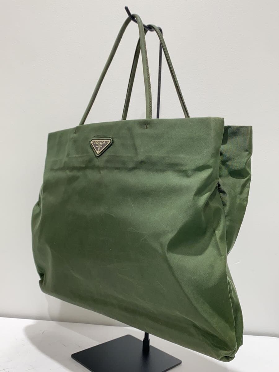 PRADA Tote Bag Nylon GRN Solid 2