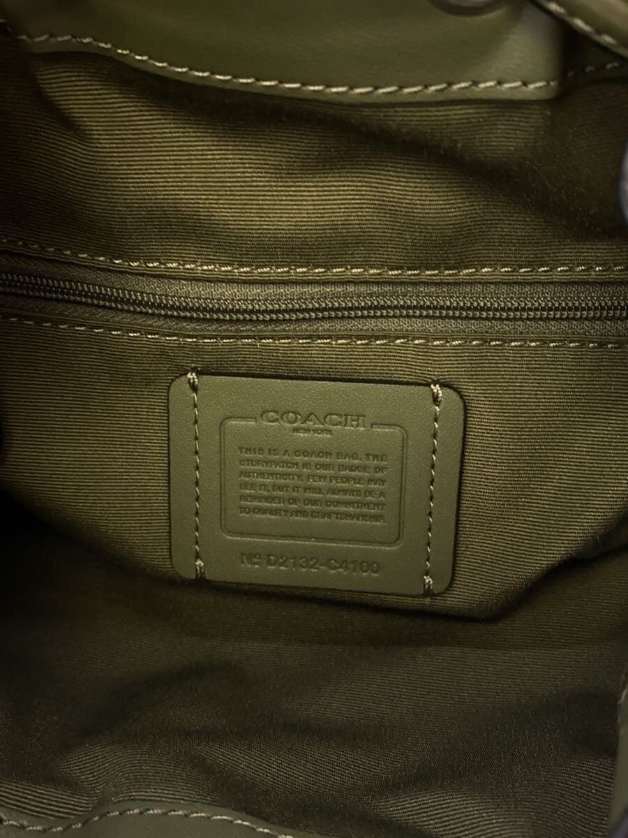 COACH Shoulder Bag Leather KHK C4100 5