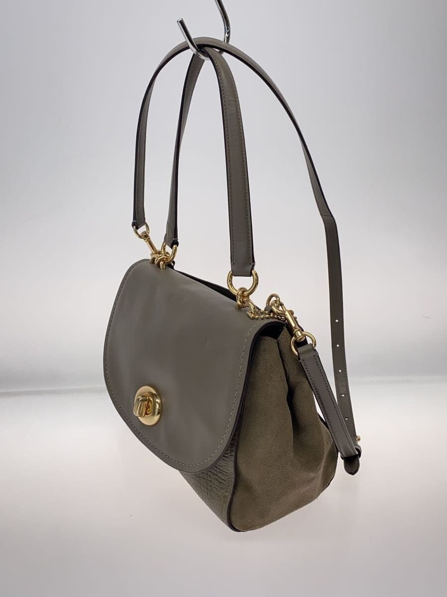 COACH Handbag Leather KHK F22348 2