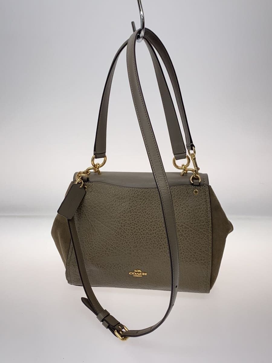 COACH Handbag Leather KHK F22348 3