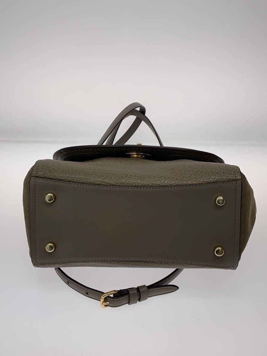 COACH Handbag Leather KHK F22348 4