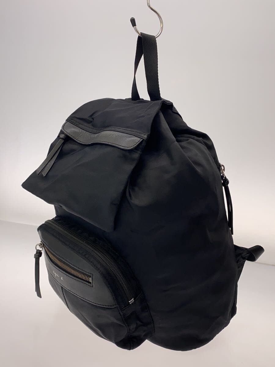 agnes b. Backpack BLK Solid NS11-07 2