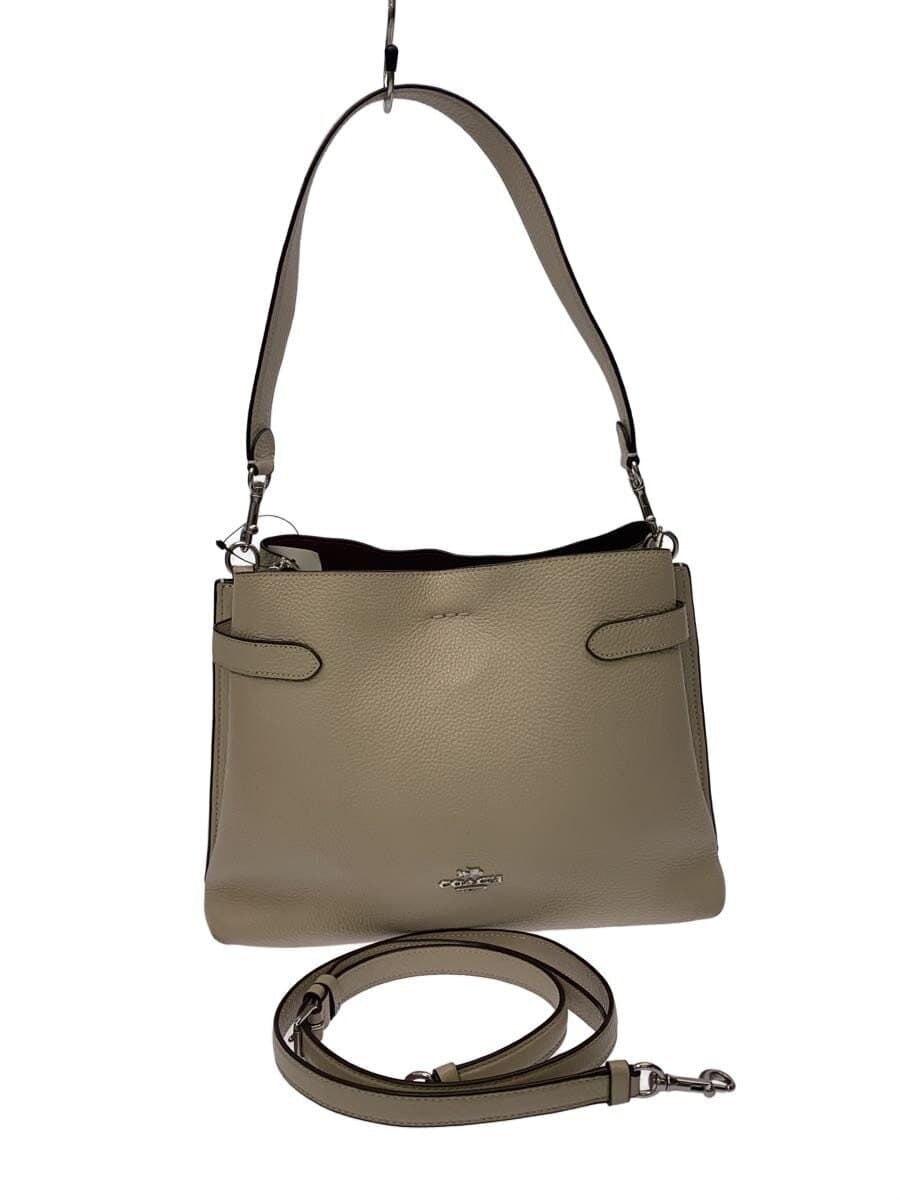 COACH Shoulder Bag Leather BEG CH194