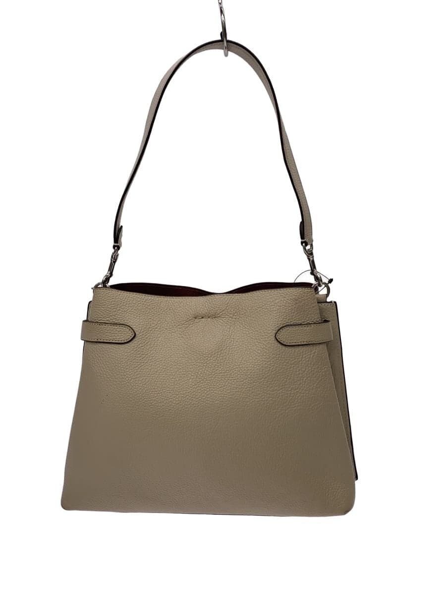 COACH Shoulder Bag Leather BEG CH194 3