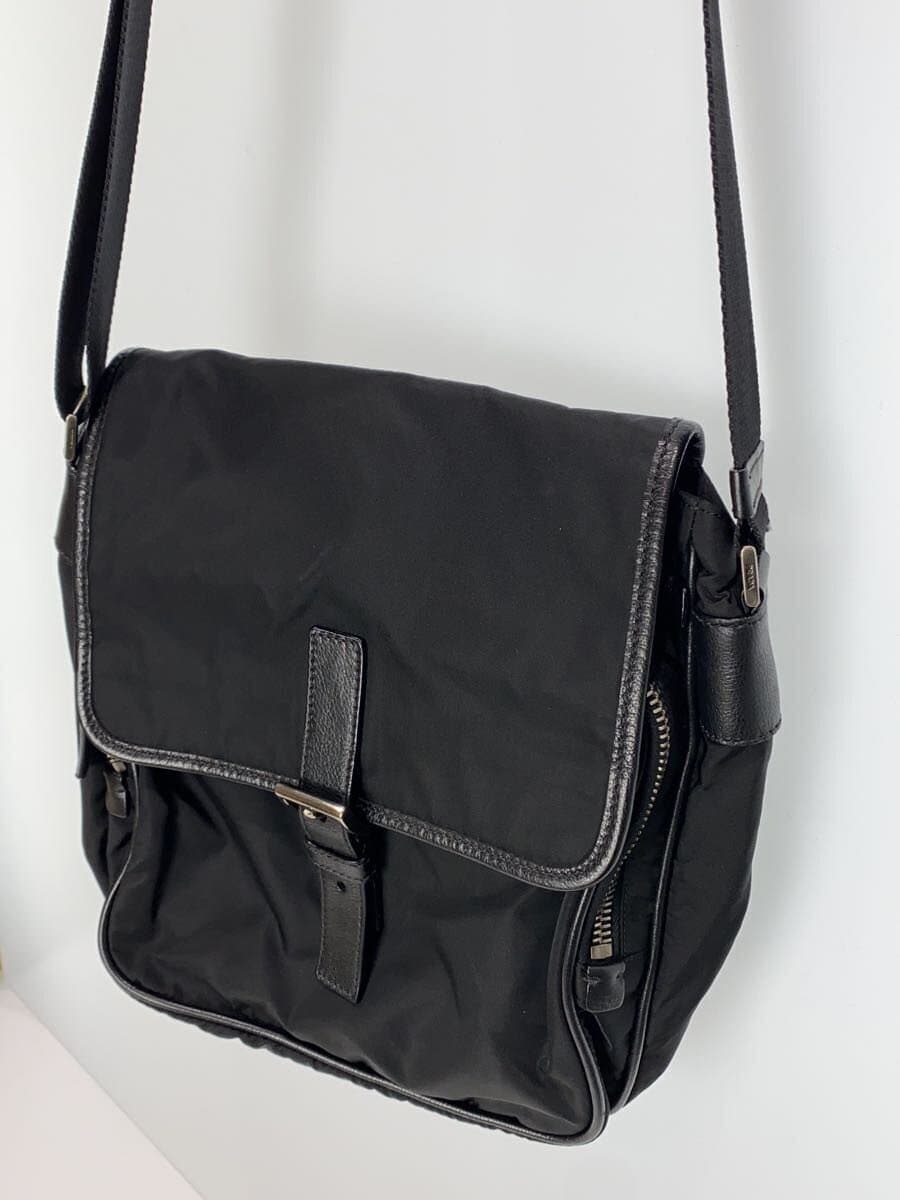 PRADA Shoulder Bag Nylon Black Solid Color 2