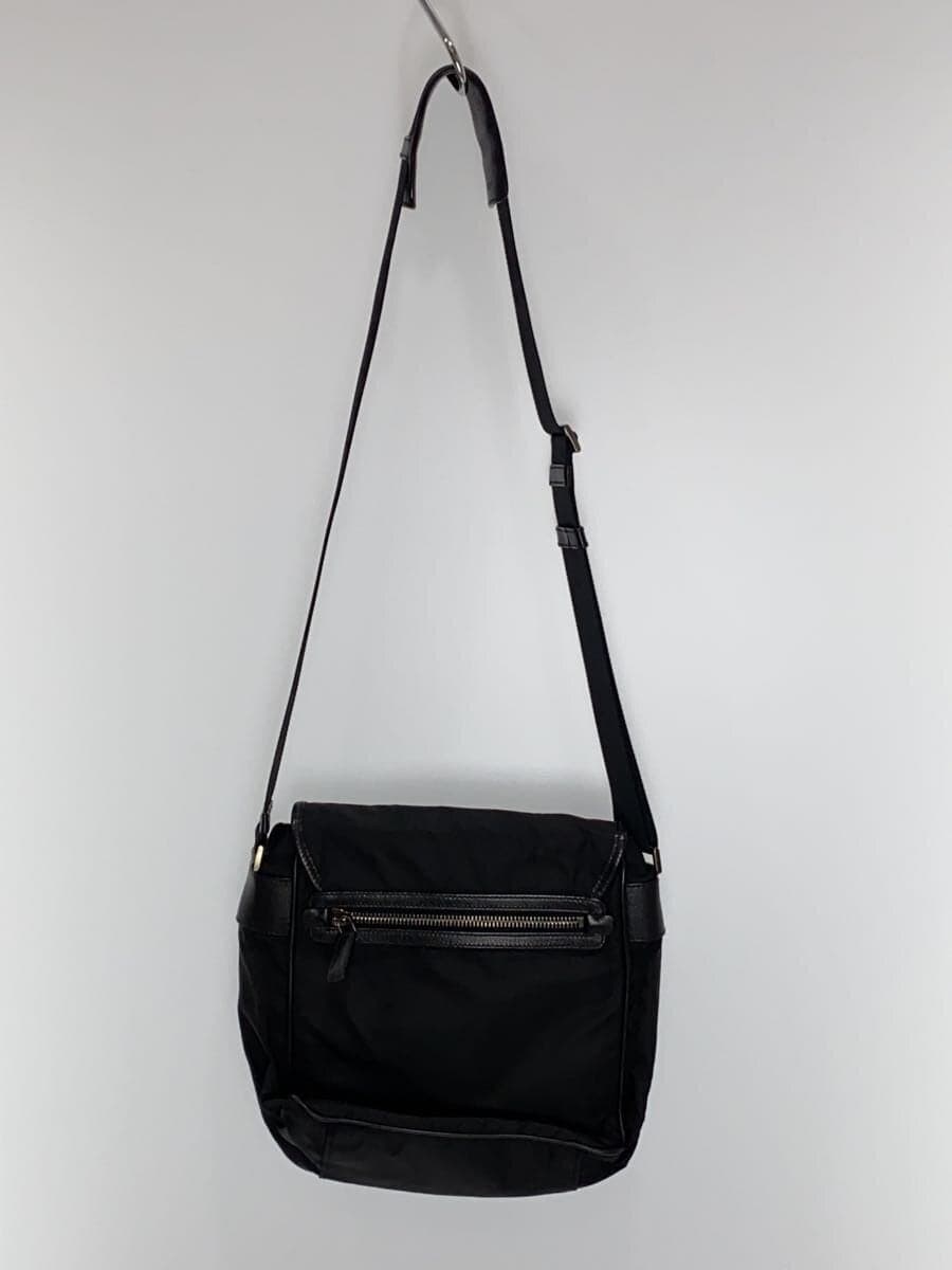 PRADA Shoulder Bag Nylon Black Solid Color 3