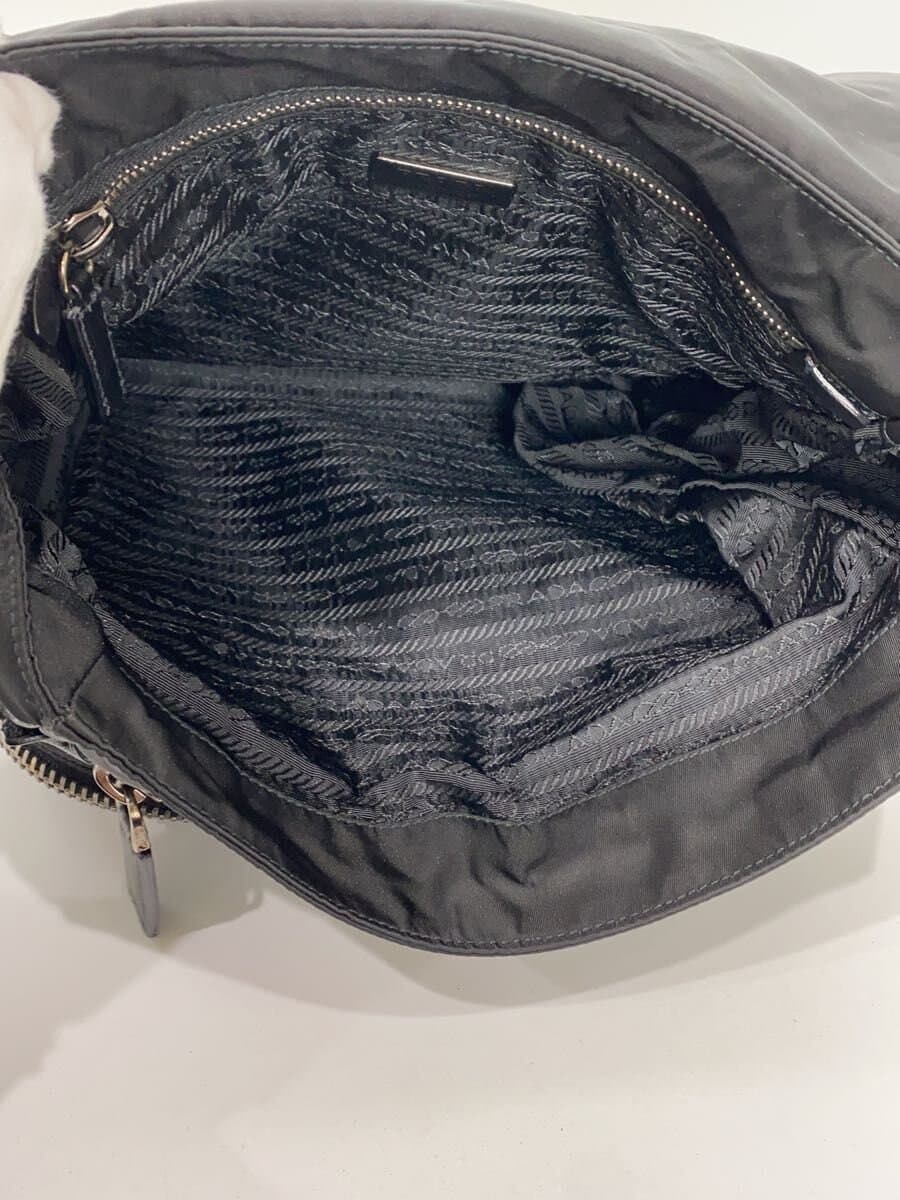 PRADA Shoulder Bag Nylon Black Solid Color 6